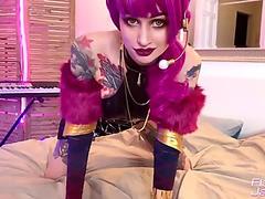 Evelynn KDA Suck and Anal Sex after Masturbation. Cosplay League of Legends