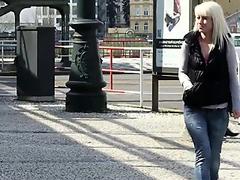 Young Girl Bursting To Pee In Public, She Can'_t Make It At Her Destination