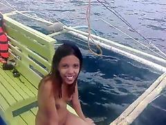 Filipino Nudist Couple .. Nude boat trip