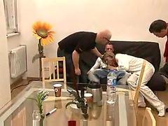 Luscious Girl Gets Gang Banged & Cummed