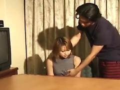 Guy pounds that Japanese pussy until he works up a sweat