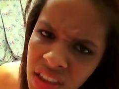 Hairy latina cunt smashed and licked in POV