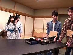 Japanese stunners gathered to have insanely steamy group sex